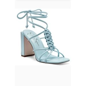 Jessica Simpson Maena Sky Blue Ankle Wrap Strappy  Sandal  SZ 6M NWT